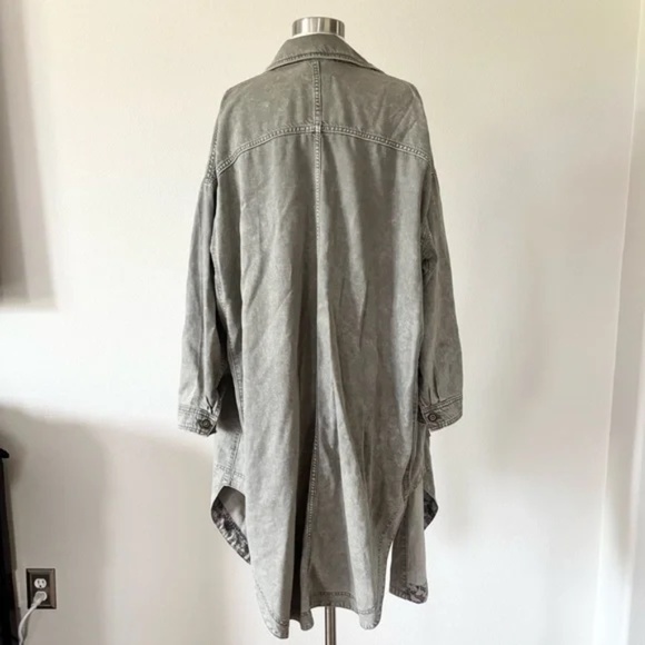 Anthropologie Pilcro Duster Shacket Green Small S - Picture 6 of 8